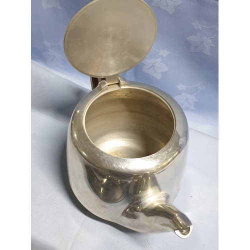 219 - Silver Plated / Stainless Steel Coffee and Tea Pots Together with Gravy Boats on Tray (7)