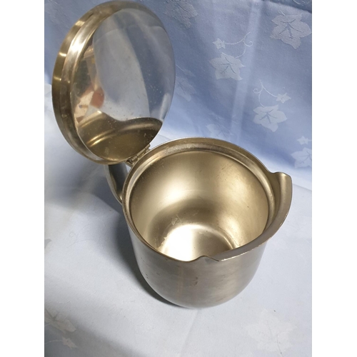 219 - Silver Plated / Stainless Steel Coffee and Tea Pots Together with Gravy Boats on Tray (7)