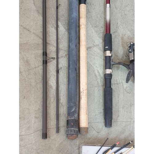 220 - 3 x Fishing Rods and Accessories (Rods; 