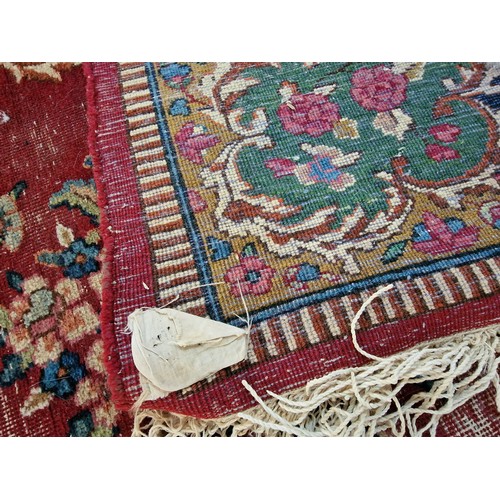 27 - Hand Woven Kirman Persian Carpet, (Approx. 3m x 2m), with Bold Floral Designed Medallion with Decora... 