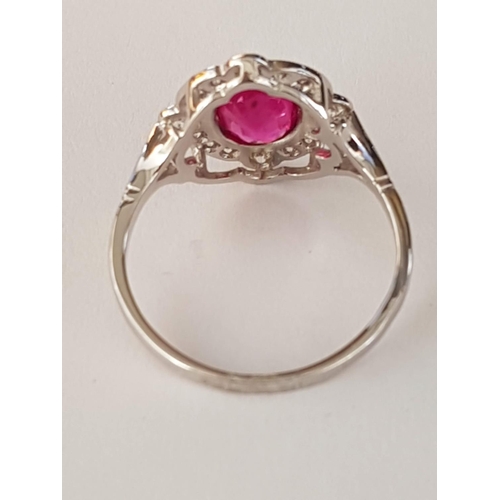 205 - Ruby & Diamond Platinum Ring (Never Worn)