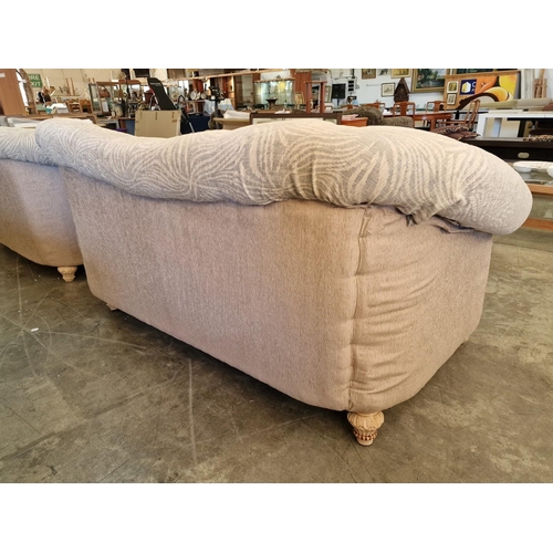 238 - 2 x Large Classic Style Button Back Sofas with Scroll Arms, (2)