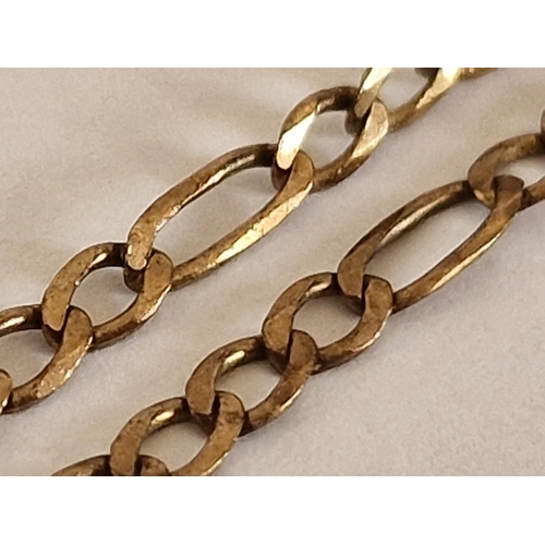 52 - 9ct Gold Bracelet, (Approx. L: 18cm, Total Weight 1.1g)