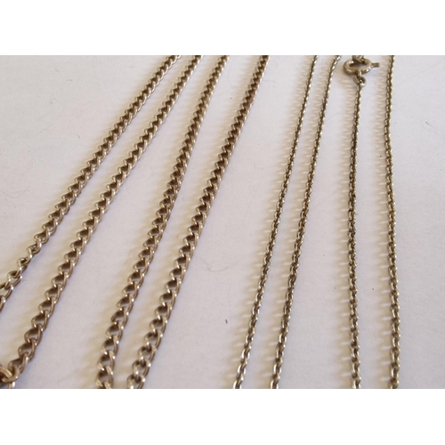 57 - 2 x Silver 'St Christopher' Pendants on Silver Chain / Necklaces (Approx. L: 43cm, Total Weight 13.7... 