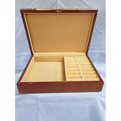 248 - Wooden Jewellery Box (27.5cm x 20cm x 6.5cm)