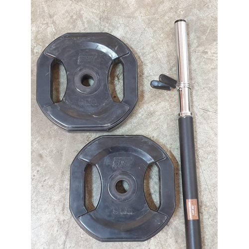 252 - Weight Bar with 3 x Pair of Weights (1.25kg, 2.5kg, 5kg)