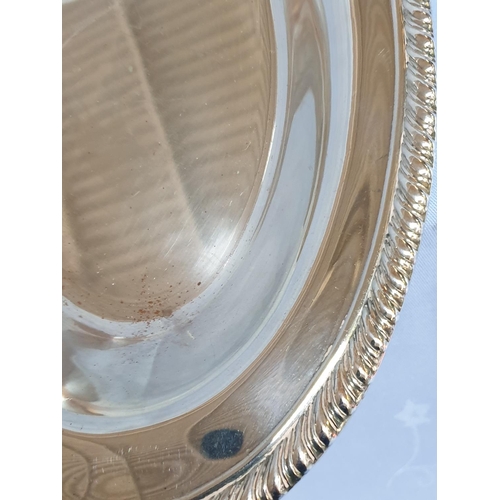 256 - International Silver Company Silver Plated Oval Dish (31.5cm x 18.5cm) Together with Bowl / Candle H... 