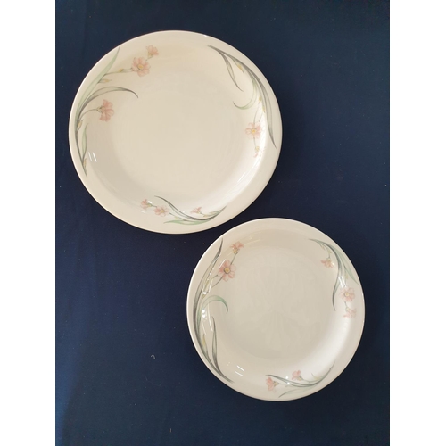 302 - Sampsonite Churchill Super Vitrified Plates with Floral Pattern inc; 5 x Dinner Plates & 6 x Side Pl... 