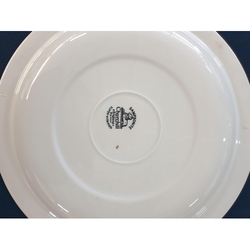 302 - Sampsonite Churchill Super Vitrified Plates with Floral Pattern inc; 5 x Dinner Plates & 6 x Side Pl... 