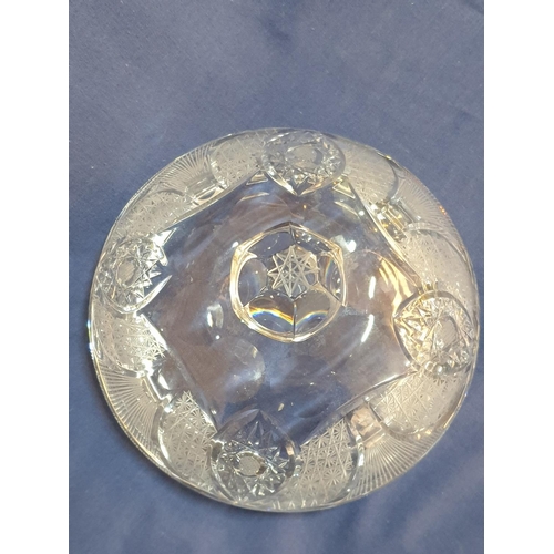 309 - Bohemia Crystal Large Bon Bon Dish with Lid (H:18.5cm x Ø13.5cm)