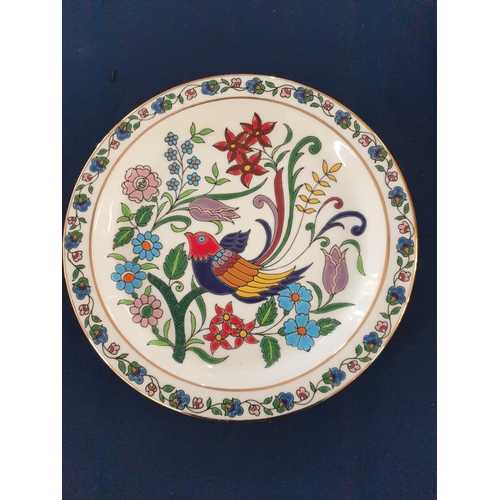 321 - Collection of 3 x Ceramic Hand Made / Hand Painted Decorative Plates (Ceramic Olympia, Greece) 24ct ... 