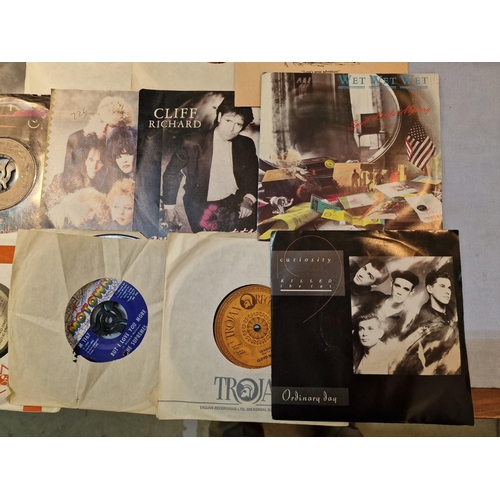 112 - Large Collection of Assorted 45rpm Single Vinyl Records, (See Multiple Photos for Artists and Titles... 