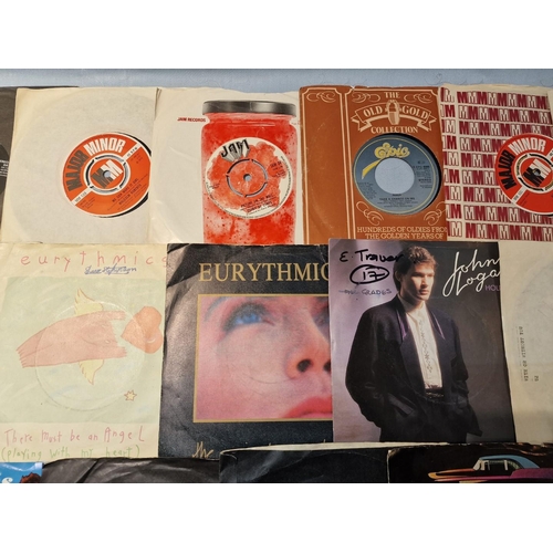 112 - Large Collection of Assorted 45rpm Single Vinyl Records, (See Multiple Photos for Artists and Titles... 