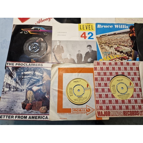 112 - Large Collection of Assorted 45rpm Single Vinyl Records, (See Multiple Photos for Artists and Titles... 