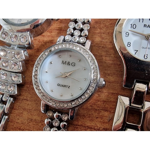 119 - Collection of 4 x Ladies Stainless Steel / Silver Tone Wrist Watches; Next743892 08/11, Rave, M&G an... 