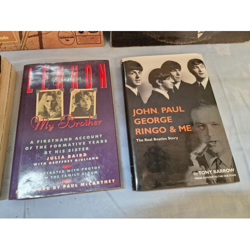 133 - Collection of LP Vinyl Records and Books on John Lennon / The Beatles, (8)