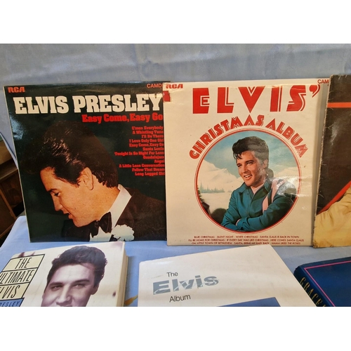 134 - Elvis Presley Collection; 5 x LP Vinyl Records, Qty of Single / 45rpm Records, Various Books, 2 Cass... 