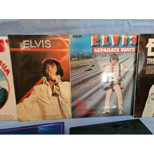 134 - Elvis Presley Collection; 5 x LP Vinyl Records, Qty of Single / 45rpm Records, Various Books, 2 Cass... 