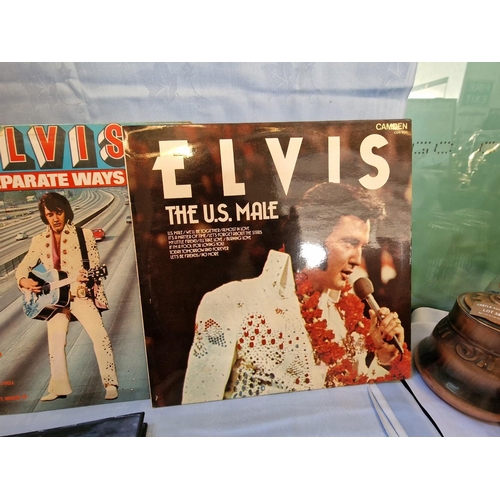 134 - Elvis Presley Collection; 5 x LP Vinyl Records, Qty of Single / 45rpm Records, Various Books, 2 Cass... 