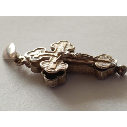 281 - Silver Cross (Reliquary) Pendant, Total Weight 6gr (Approx 3.5cm x 2.5cm)