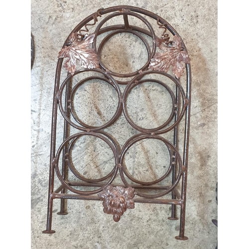 166 - 2 x Metal Wine Racks