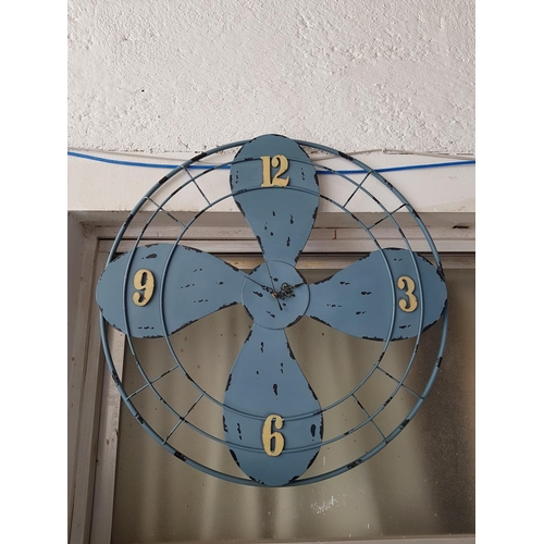 273 - Metal Art Wall Clock, Battery Operator (Ø69cm) *Basic Test and Working*