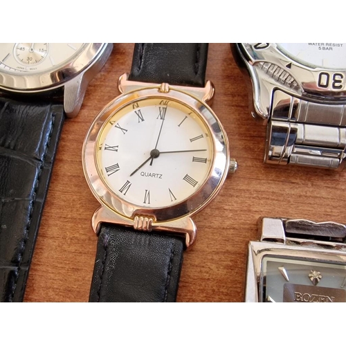 272 - Collection of Gents Wrist Watches; 'M&H' Gold Tone, 'Aldo' Stainless Steel on Black Leather Strap * ... 