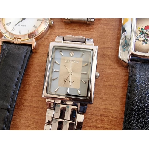 272 - Collection of Gents Wrist Watches; 'M&H' Gold Tone, 'Aldo' Stainless Steel on Black Leather Strap * ... 