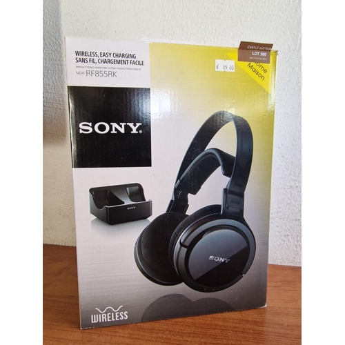 300 - Sony Wireless Stereo Headphone (Model: MDR-RF855RK) with Box, (Un-Tested)