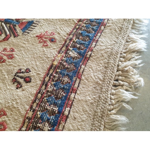 17 - Seperately Weaved Pair of Antique Zili Flat Weave / Carpets, Circa Mid 19th Century in Natural Colou... 