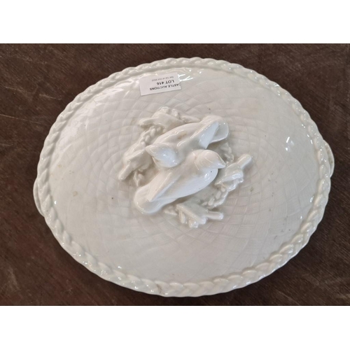 18 - Royal Worcester 'Gourmet Oven China', White Lidded Oven Dish with Bird Handle, Made in England, (App... 