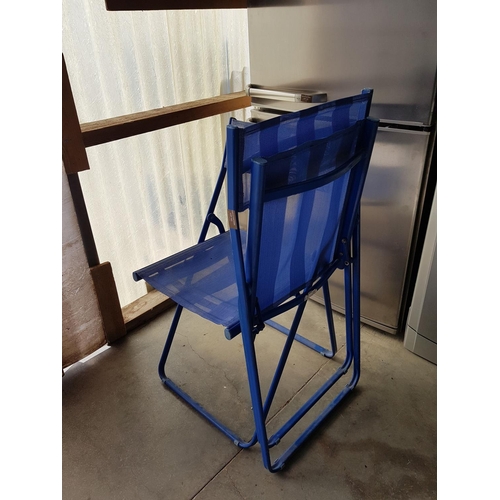 141 - 2 x Blue Folding Chairs