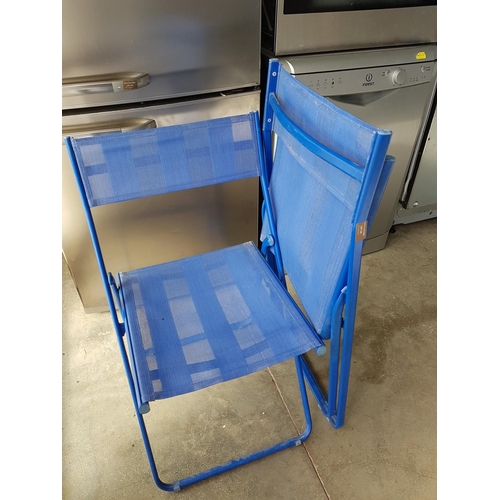 141 - 2 x Blue Folding Chairs