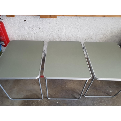 142 - 3 x Small Rectangular Folding Tables (60 x 80 70xm each)