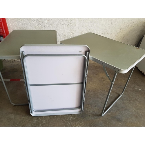 142 - 3 x Small Rectangular Folding Tables (60 x 80 70xm each)