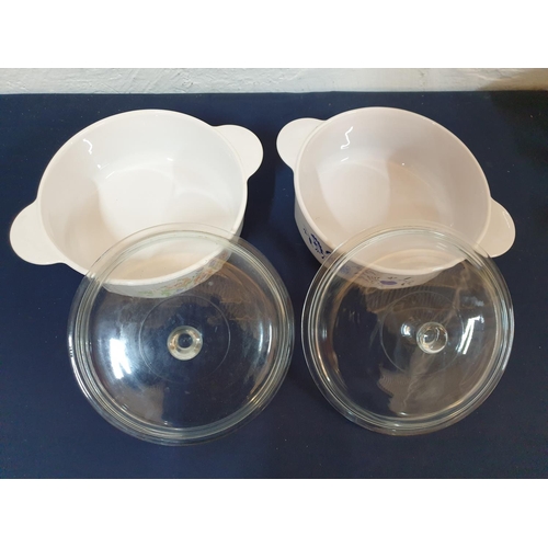 299 - 2 x Large Retro Oven Dishes with Lid (Ø25cm each)