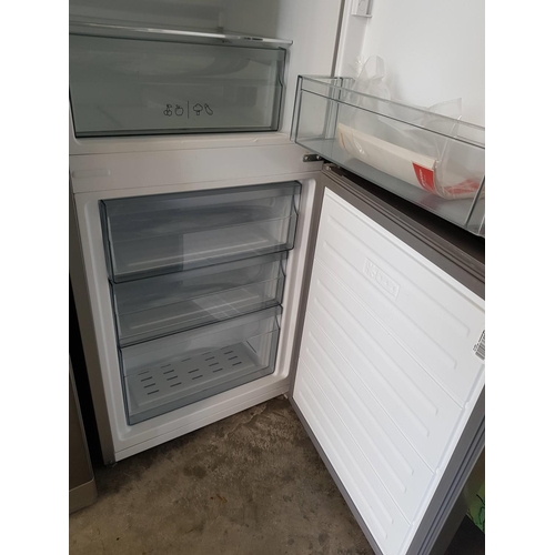 92 - Sharp Silver Fridge / Freezer, SJ-BB04NTXS1EU Sharp Combi (170 x 55 x 60cm)