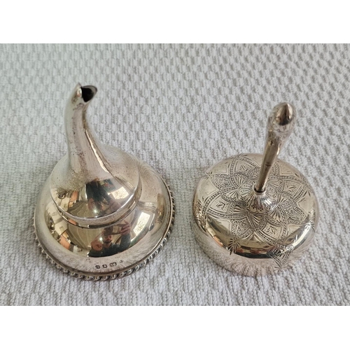 109 - Antique Sterling Silver Wine Aerator Filter / Strainer Pourer, Together with Decorative Sterling Sil... 