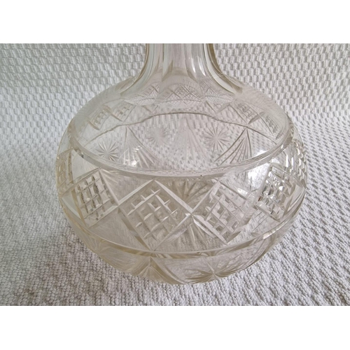 163 - Antique Crystal Decanter with Stopper