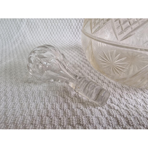 163 - Antique Crystal Decanter with Stopper