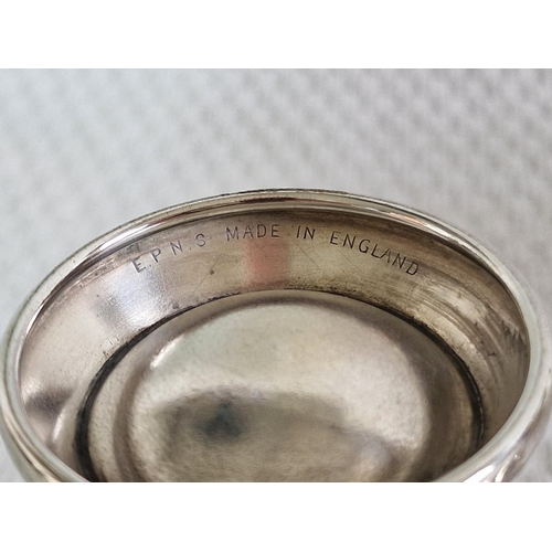 165 - Vintage Silver Plated 1 Pint Tankard with Golf Engraving, Together with Silver Plated Christening Mu... 