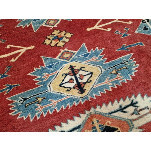 186 - Decorative Hand Made Carpet with Geometric Patterns, (Approx. 190 x 178cm)