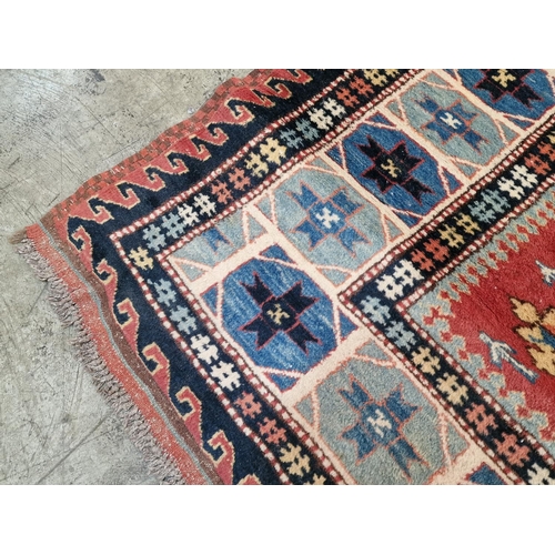 186 - Decorative Hand Made Carpet with Geometric Patterns, (Approx. 190 x 178cm)