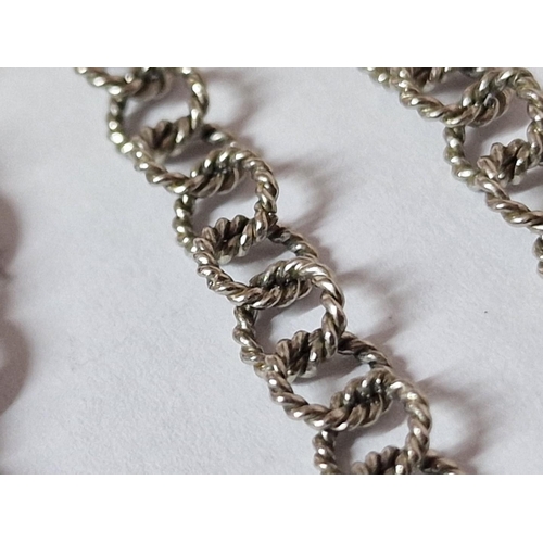 63 - Vintage 'Babylone' Bracelet, Silver Tone with Mother of Pearl(?) Leaves, Together with White Metal L... 