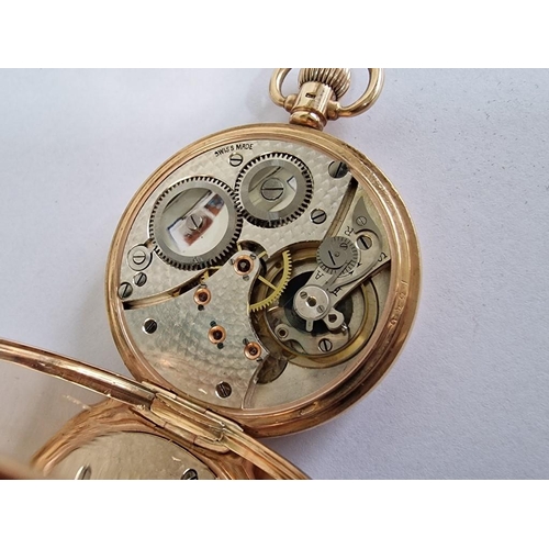 133 - Antique 9ct Gold Benson Open Face Pocket Watch, Manual Wind Adjustable Movement, Swiss Made, * Runni... 