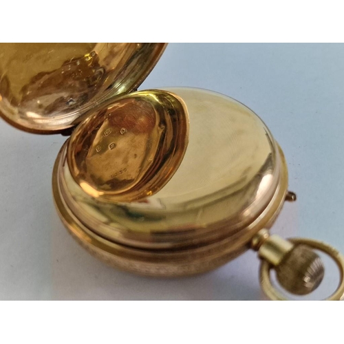 138 - Antique 18ct Gold 'Dickinson Preston & Fleetwood' Open Face Pocket Watch with Decorative Case and Go... 