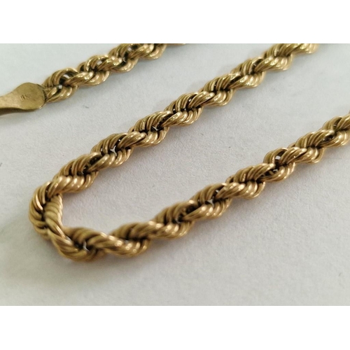 147 - Vintage 9ct Gold Necklace with Twisted Link Design (Approx. L: 42cm, Weight: 3.8g)