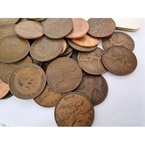 159 - Large Collection of Early / Vintage English One Penny Coins