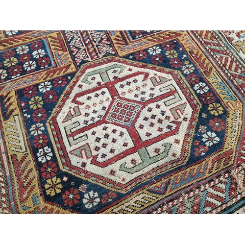 302 - Vintage Hand Woven Carpet with Geometric Patterns, (Approx. 156 x 112cm)