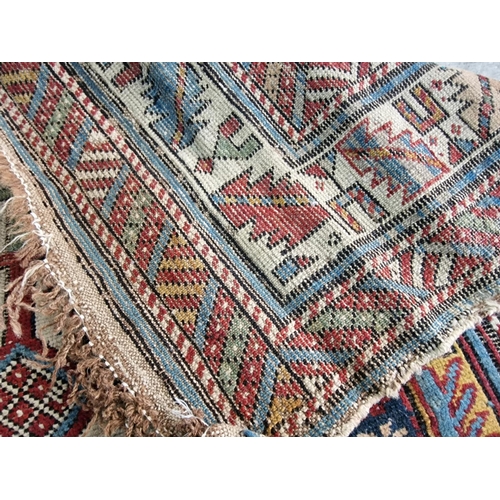 302 - Vintage Hand Woven Carpet with Geometric Patterns, (Approx. 156 x 112cm)